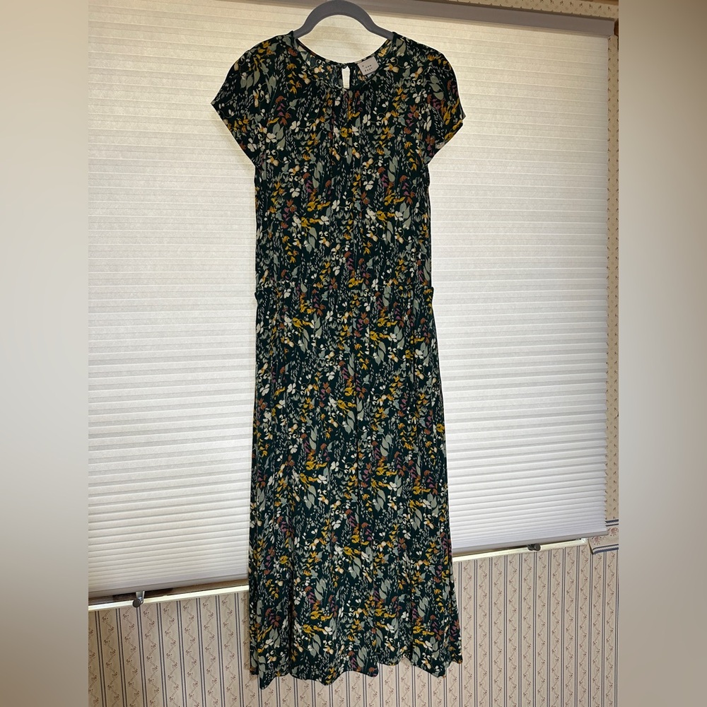 a new day green floral midi dress